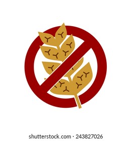 Gluten free vector label sign