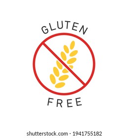 Gluten free. Vector logo icon template.