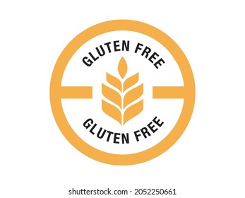 Gluten free vector sign. Gluten free sign in circle. 