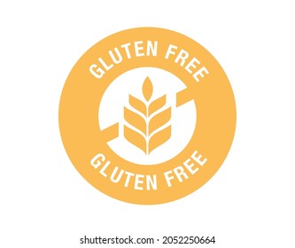 Gluten free vector sign. Gluten free sign in circle. 