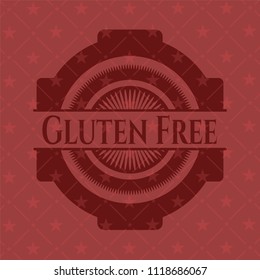 Gluten Free vintage red emblem
