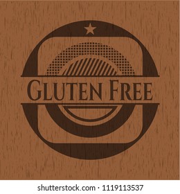 Gluten Free vintage wood emblem