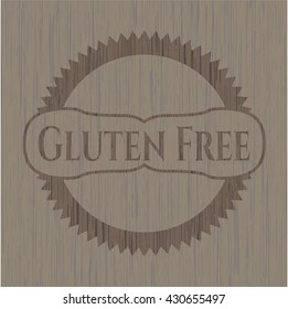 Gluten Free vintage wood emblem