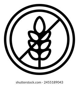 Gluten free wheat plant icon outline vector. Food product. Diet organic