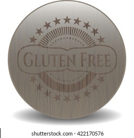 Gluten Free wood emblem. Retro