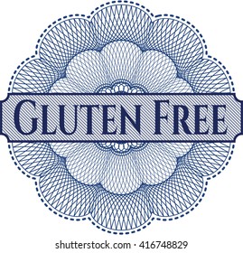 Gluten Free written inside abstract linear rosette