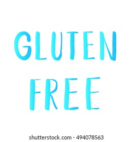 Gluten Free.Modern hand lettering.
