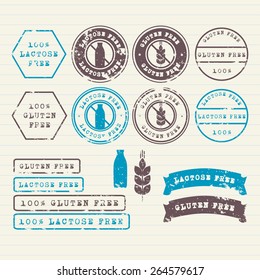 Gluten and Lactose free stamps set