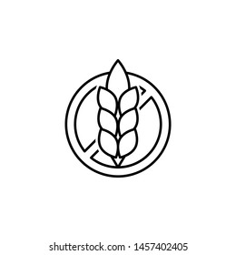 gluten outline icon. Elements of diet and nutrition illustration icon. Signs and symbol collection icon for websites, web design, mobile app, UI, UX