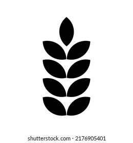 Gluten, rice, or wheat icon, full black. Vector illustration, suitable for content design, poster, banner, menu, social media post, or video editing needs