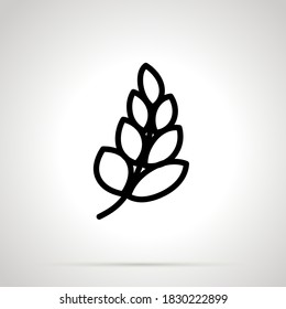 Gluten simple black icon on gray