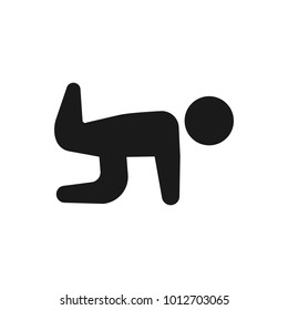 glutes icon  vector