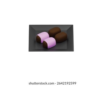 glutinous rice ball icon 3d illustration render