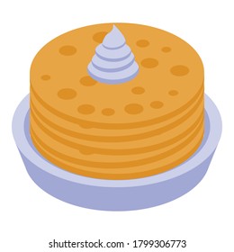 Gluttony cake icon. Isometric of gluttony cake vector icon for web design isolated on white background