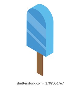 Gluttony ice cream icon. Isometric of gluttony ice cream vector icon for web design isolated on white background