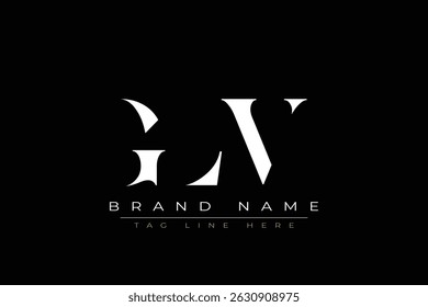 GLV abstract letter logo design. This logo is designed by three abstract letters.
