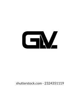 diseño inicial del logotipo del monograma con inscripción en glov