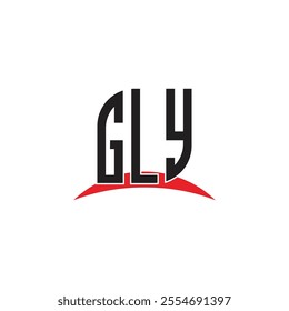 GLY letter logo design with white background in illustrator, vector logo modern alphabet font