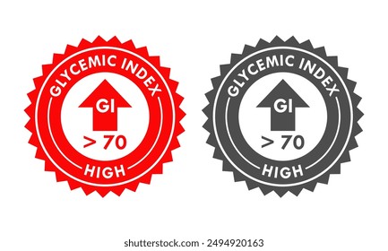 Glycemic index high badge template illustration