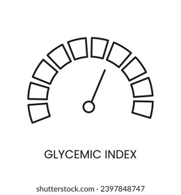 Vector de línea de índice glicémico para el manejo y tratamiento de la diabetes