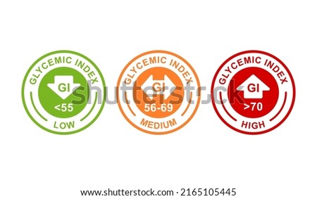 Glycemic index logo badge vector