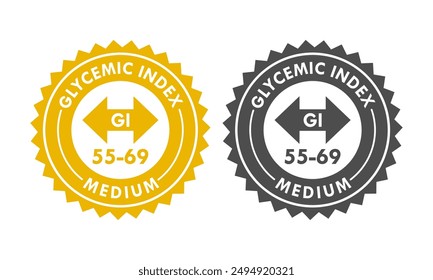 Glycemic index medium badge template illustration