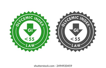 Glycemic law index badge template illustration