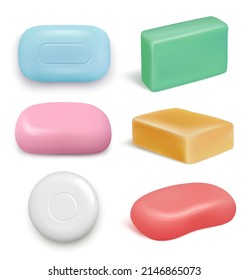 Glycerin soap. Self hygienic tools bathing soap for hand washing decent vector cleaning items templates