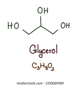 Glycerol is a simple polyol compound. It is a colorless, odorless, viscous liquid that is sweet-tasting non- toxic. The glycerol backbone is found in many lipids which are known as glycerides. Vector 