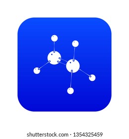Glycine icon blue vector isolated on white background