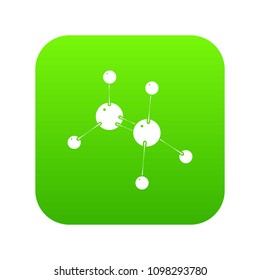 Glycine icon green vector isolated on white background