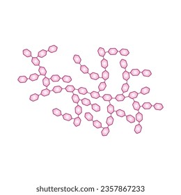 Glycogen Sugar Molecule Concept Design. Vector Illustration.
