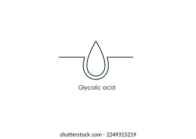 glycolic acid icon vector illustration 