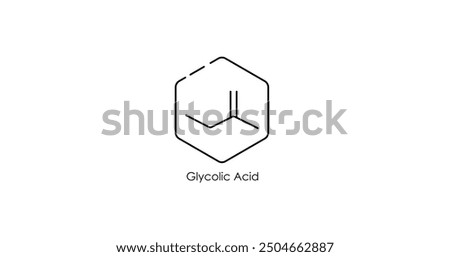 Glycolic Acid Molecule Vector Illustration Icon