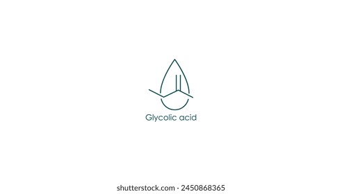 Glycolic Acid Skincare Treatment Vector Icon