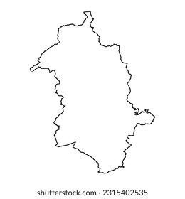 Glyndwr map, district of Wales. Vector illustration.