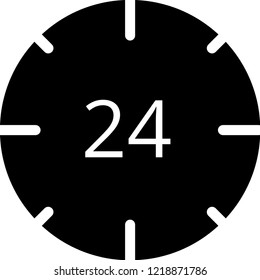 glyph 24 hour icon design