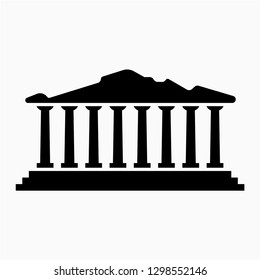 Glyph Acropolis vector icon