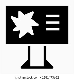 Glyph advertise pixel perfect vector icon