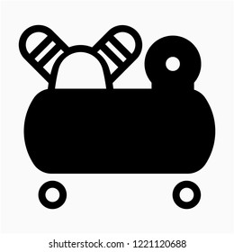 Glyph air compressor pixel perfect vector icon