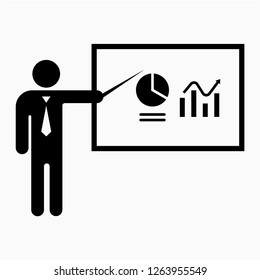 Glyph analysis man pixel perfect vector icon