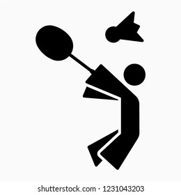Glyph Badminton vector icon