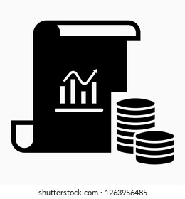 Glyph balance sheet pixel perfect vector icon
