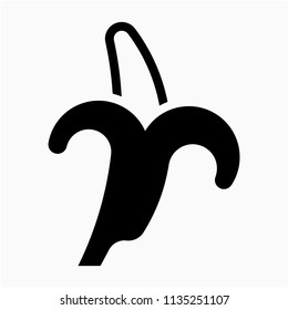 Glyph banana pixel perfect vector icon