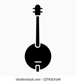 Glyph banjo vector icon