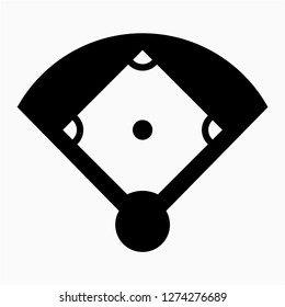 Glyph baseball field pixel perfect vector icon