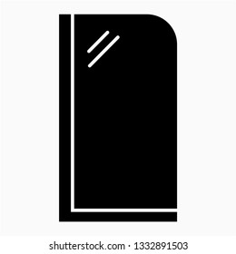 Glyph bathroom screen vector icon