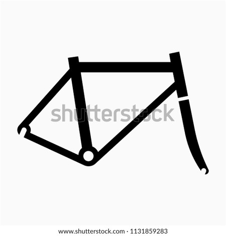 Glyph beautiful bicycle frameset vector icon