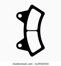 Glyph beautiful brake pad vector icon