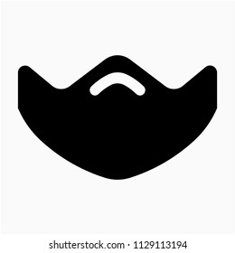 Glyph beautiful face mask vector icon